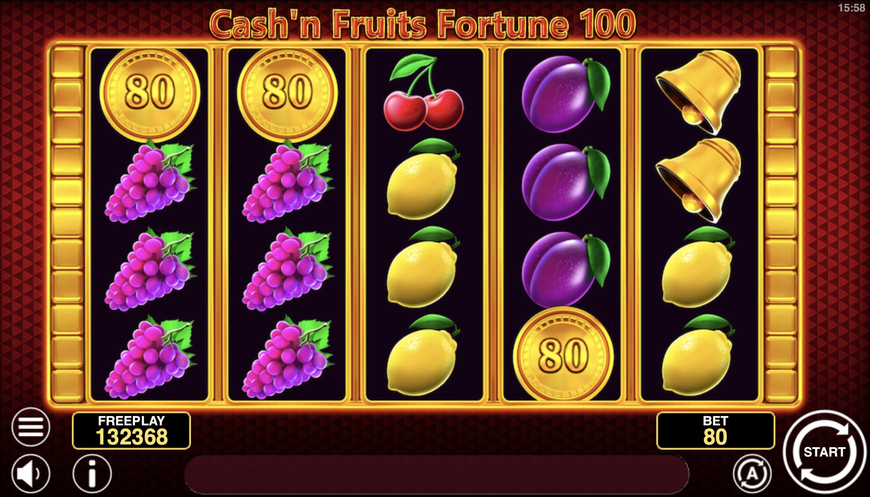 Cash'n Fruits 100 Gameplay